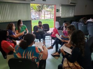 O encontro reuniu profissionais das unidades do Cras, do Creas e do CCFV | Fotos: Divulgação/Sedes