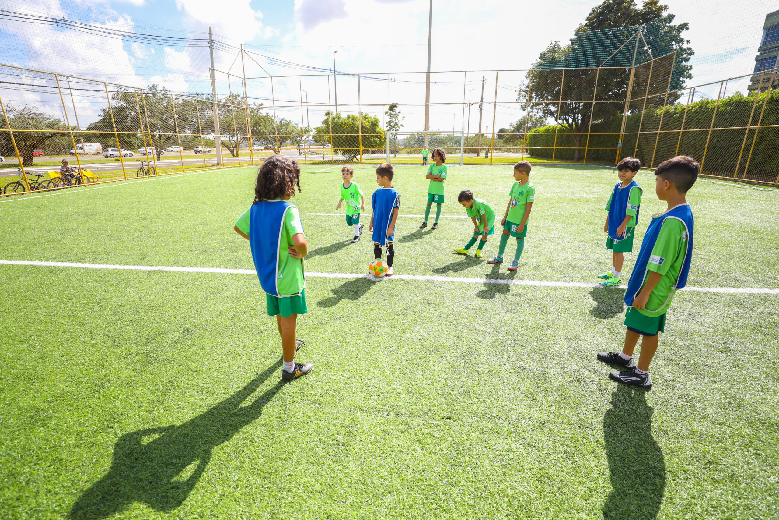 Desenho de futebol e modelo de campo de futebol em aplicativo móvel isolado  copa do mundo 2022