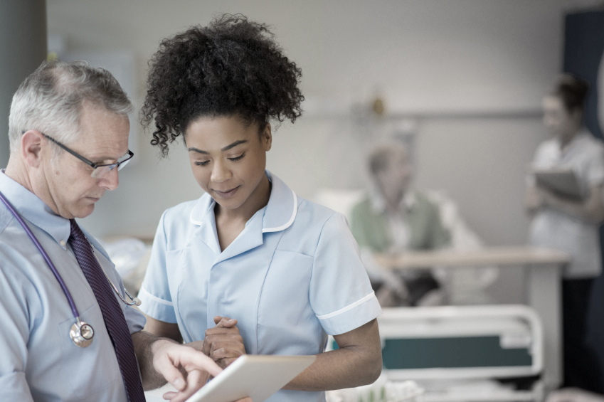 young nurse with doctor