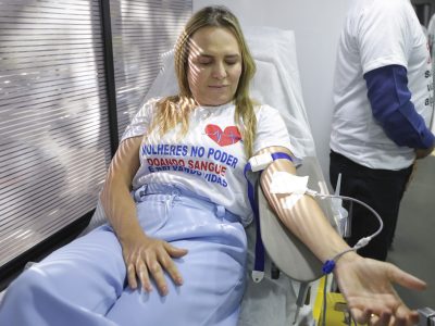 Vice-governadora e servidoras do GDF participam de campanha de doação de sangue