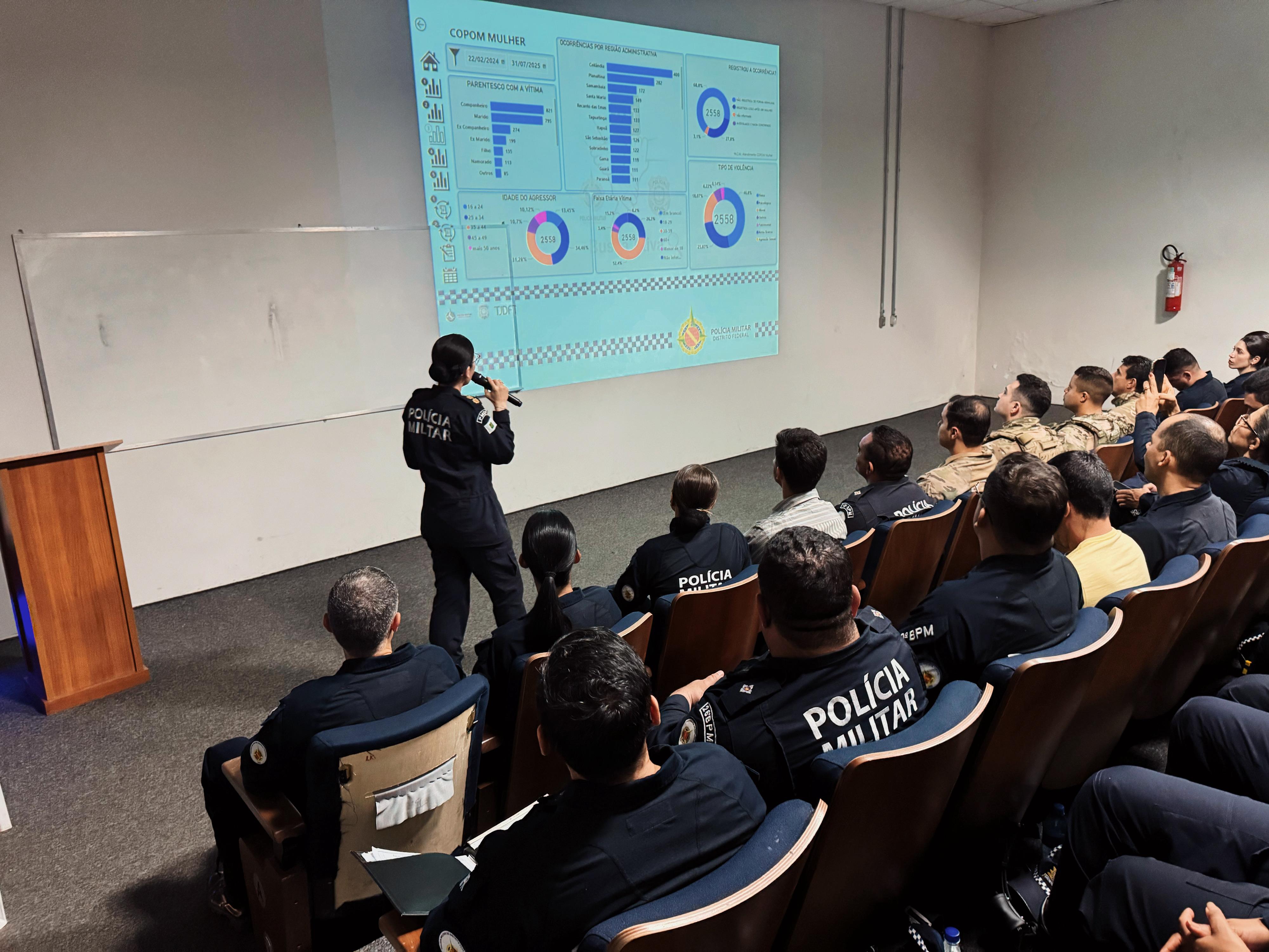 Policiais militares participam de capacitação sobre combate à violência contra a mulher&nbsp;