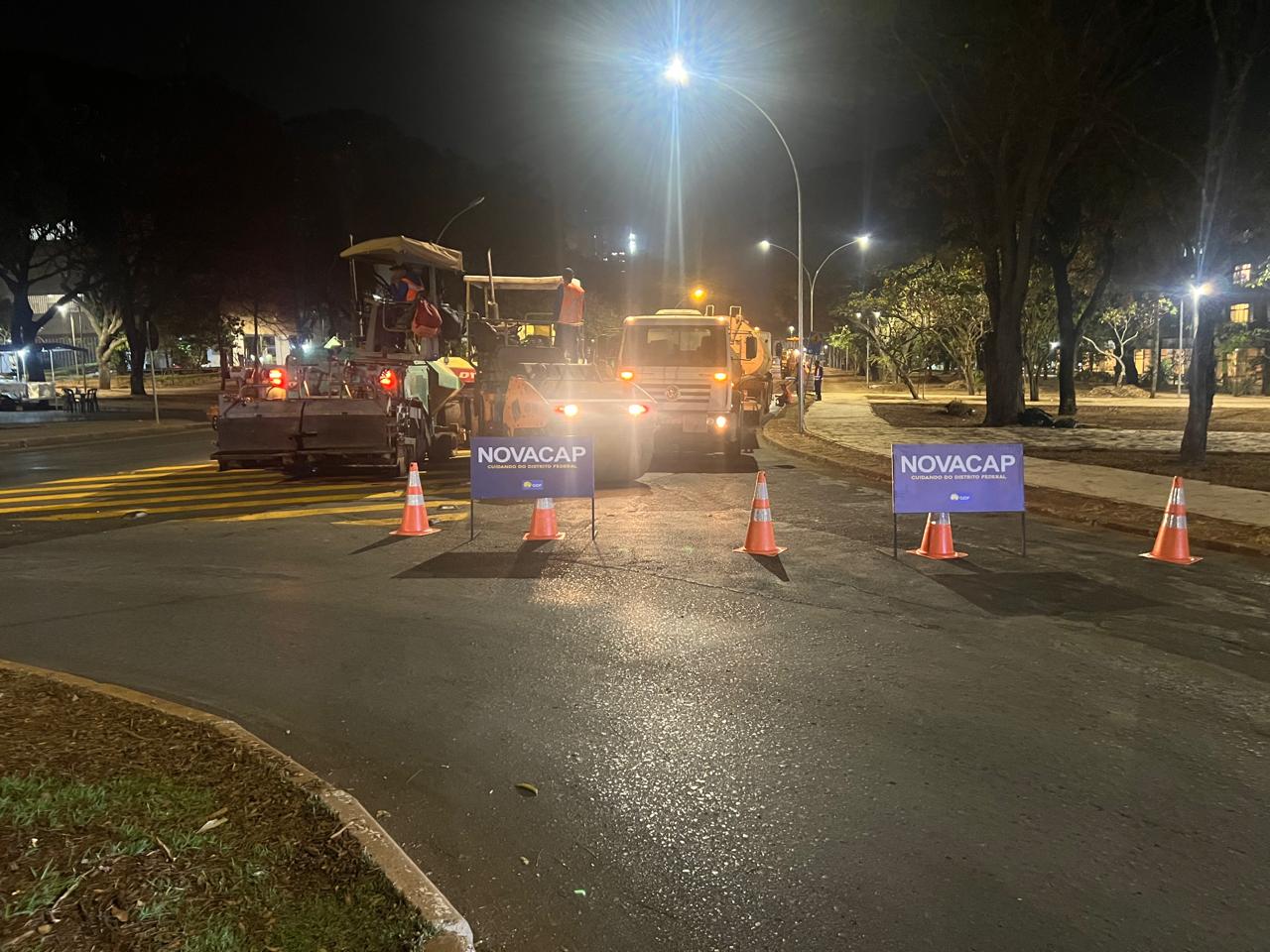 Trabalho noturno de reforma e manutenção de estruturas urbanas visa reduzir impactos no trânsito