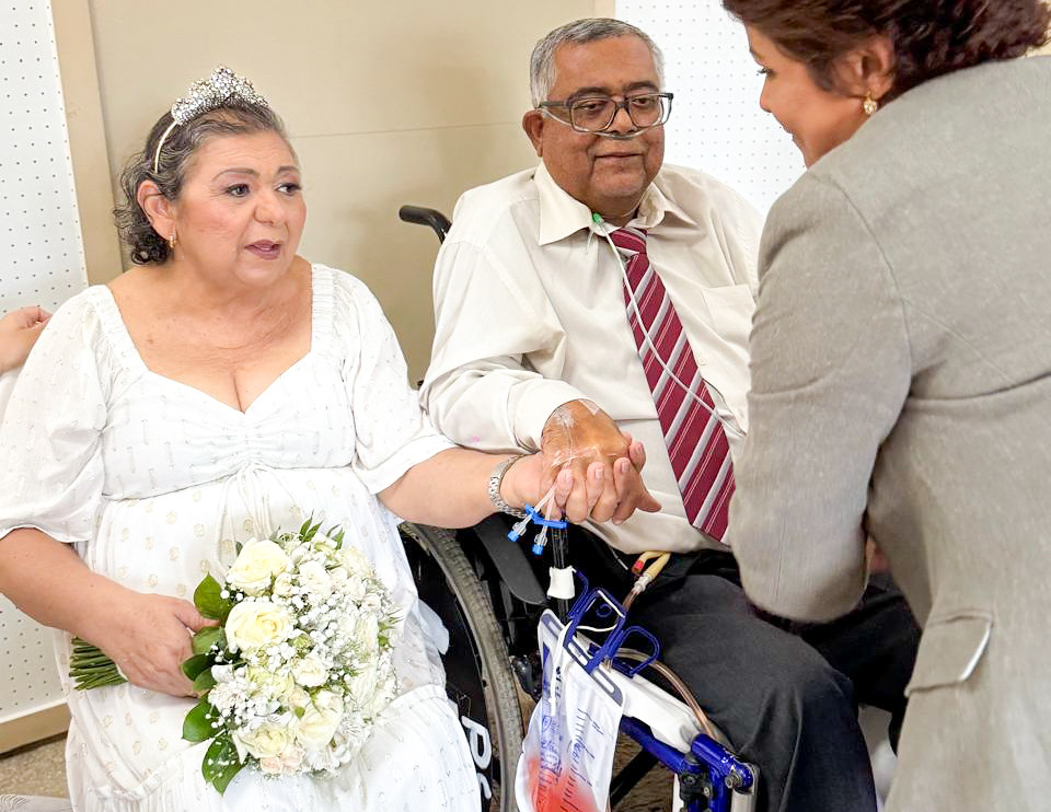 Primeiro casamento no Hospital Regional de Santa Maria celebra a vida e a união