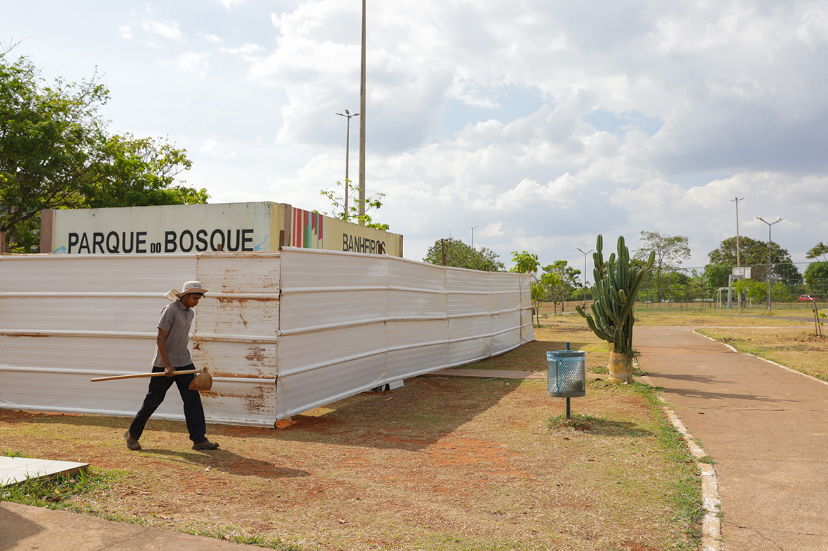 Parque Bosque do Sudoeste recebe novos banheiros, espaço de calistenia e mais infraestrutura