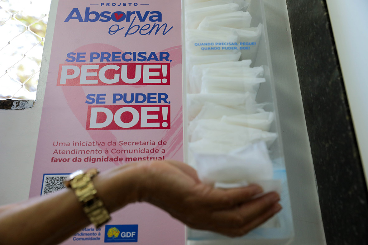 Com 59 pontos de coleta, campanha Absorva o Bem já distribuiu mais de 4,5 mil absorventes