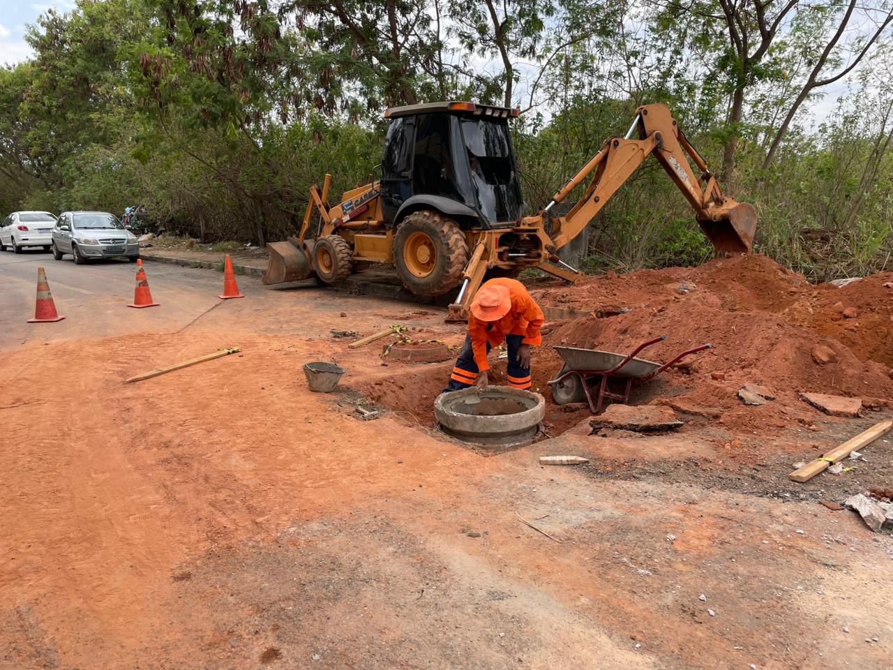 Quadra do Riacho Fundo recebe obras para evitar alagamentos na região