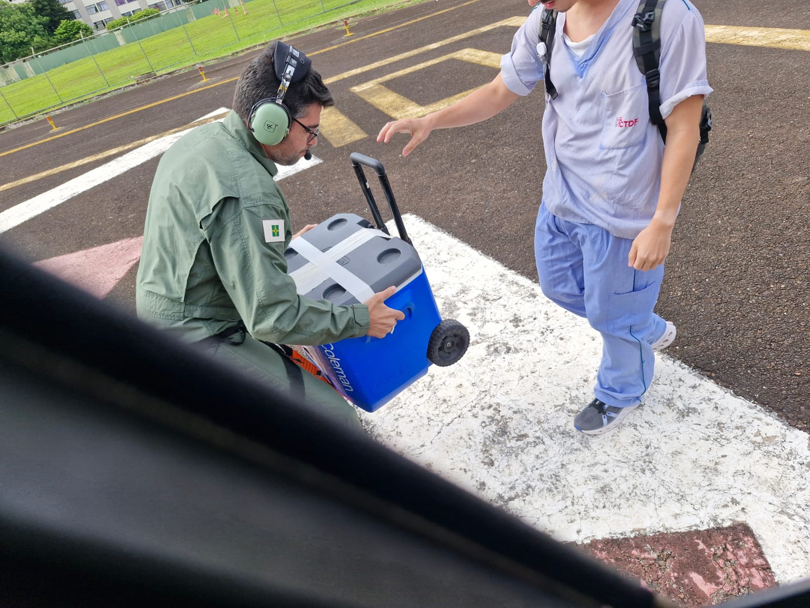 Aeronave do Detran-DF faz o transporte do 21º coração para transplante
