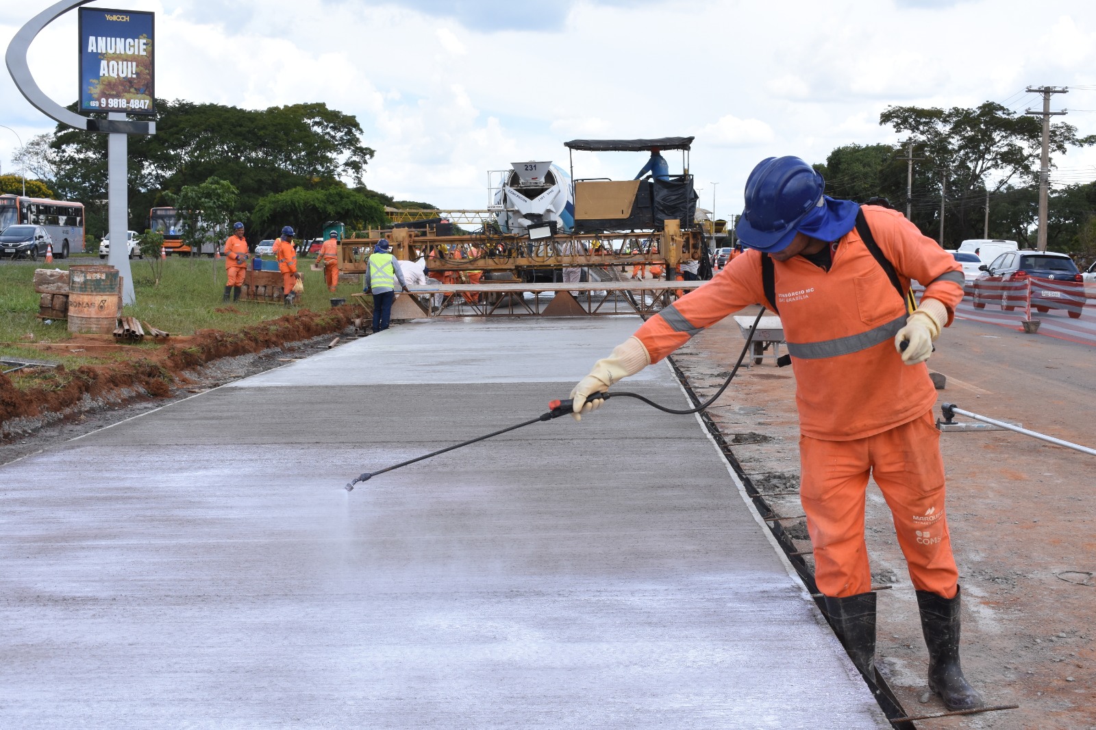Concluída concretagem da faixa exclusiva no primeiro trecho da Epig
