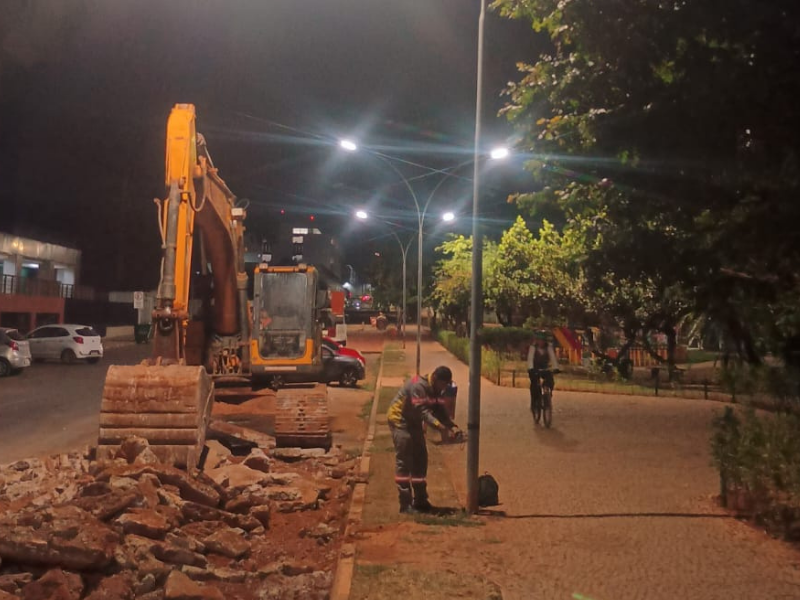 Mutirão de manutenção na W1 e W2 Norte repara danos causados por furtos de cabos e luminárias