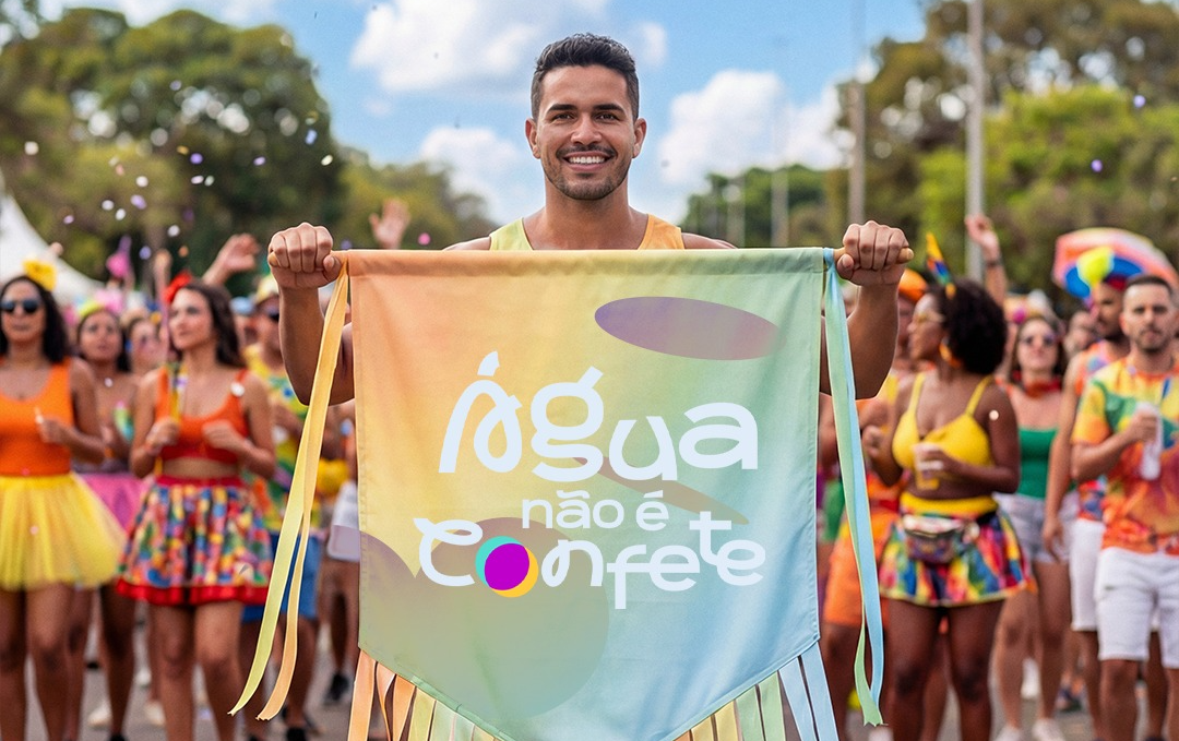 Campanha durante o Carnaval chama a atenção para o uso consciente de água