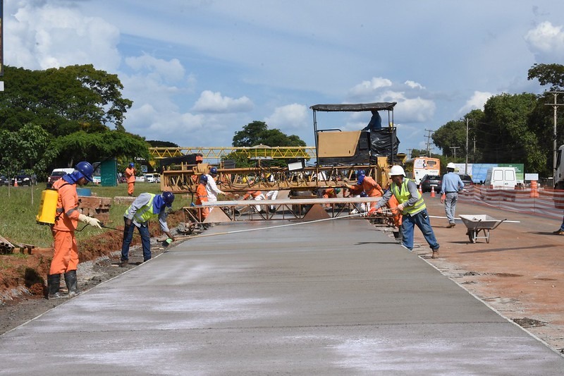 Concretagem da via Epig no sentido EPTG começa nesta quinta (14)