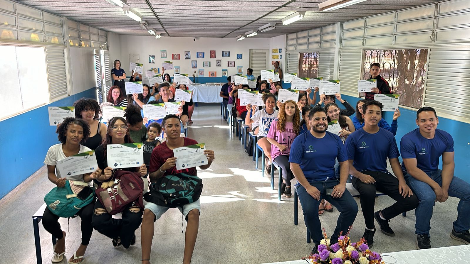 Quarenta e cinco alunos são certificados pelo programa Reciclotech