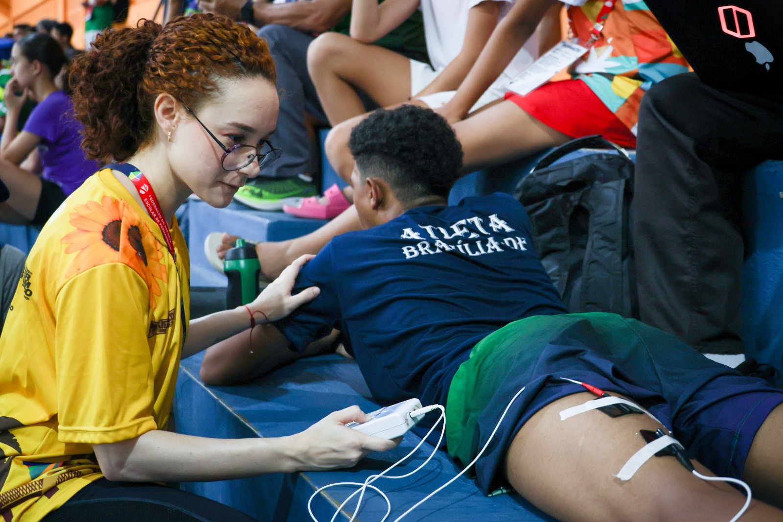 Estudantes do DF contaram com serviço de fisioterapia nos Jogos Escolares Brasileiros