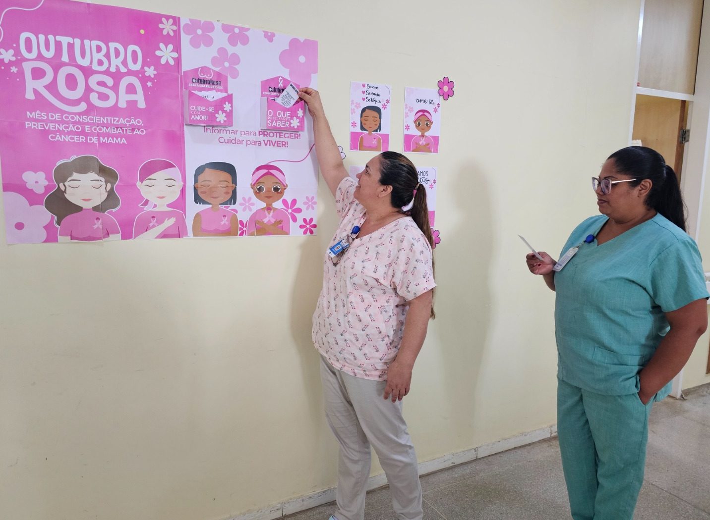 Maternidade do Hospital Regional de Santa Maria está no clima do Outubro Rosa