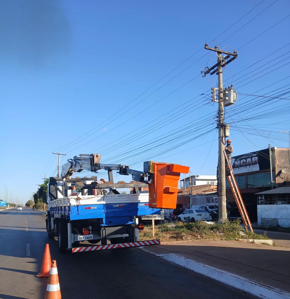 CEB IPes atua com agilidade para restabelecer iluminação pública após nova ocorrência de furto de cabos, em Ceilândia