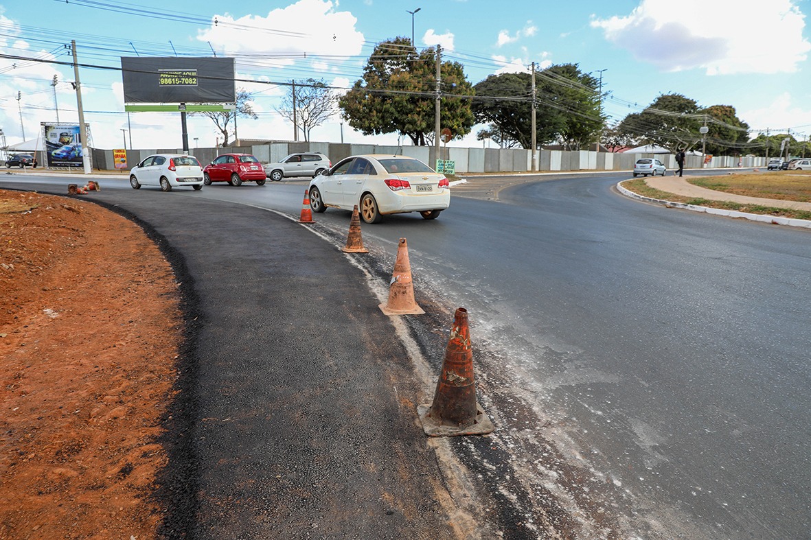 Mudança em rotatória perto da rodoviária de Sobradinho aumenta fluidez do trânsito na região