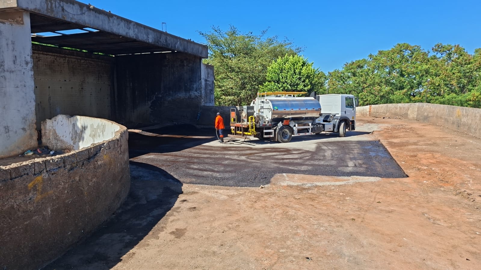 Pátio de Transbordo do Gama passa por recuperação asfáltica