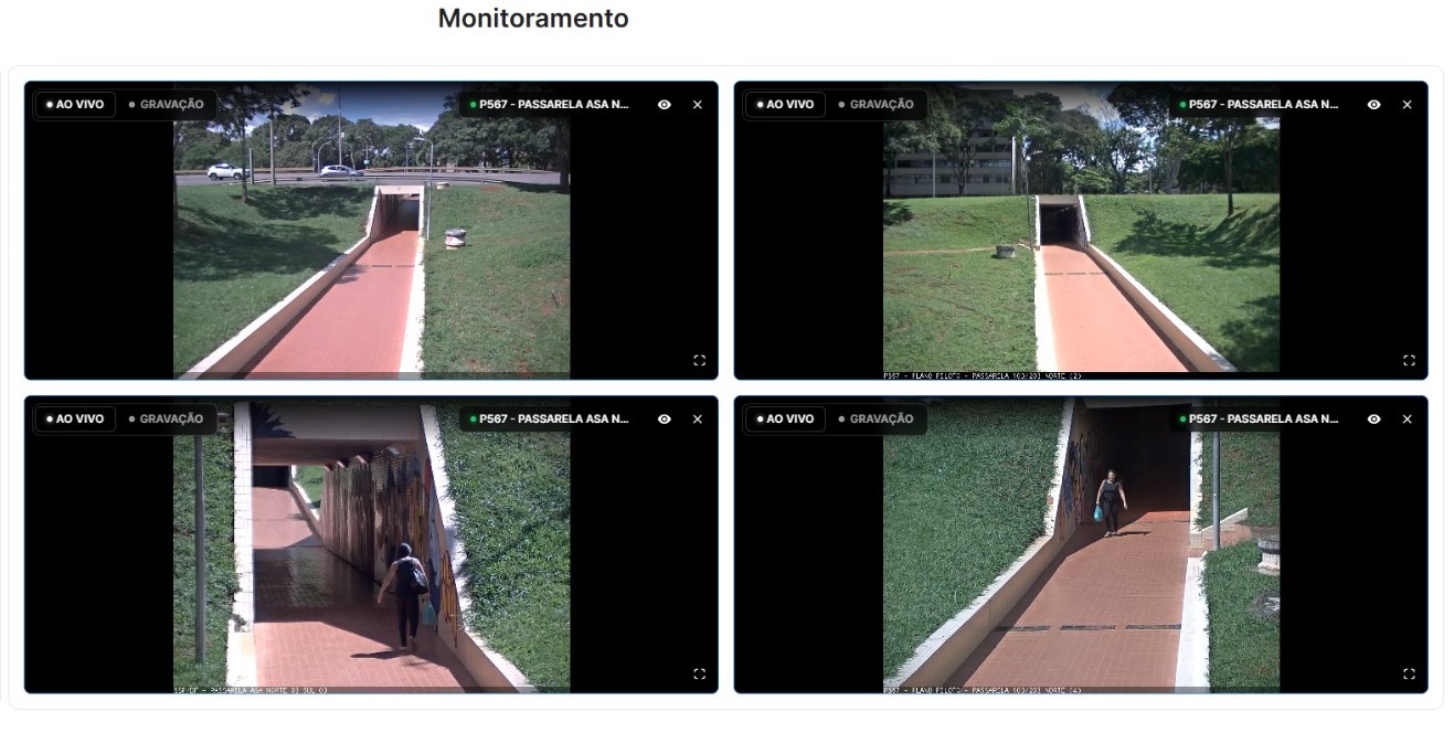 Quatro passarelas subterrâneas do Plano Piloto passam a operar com videomonitoramento integrado