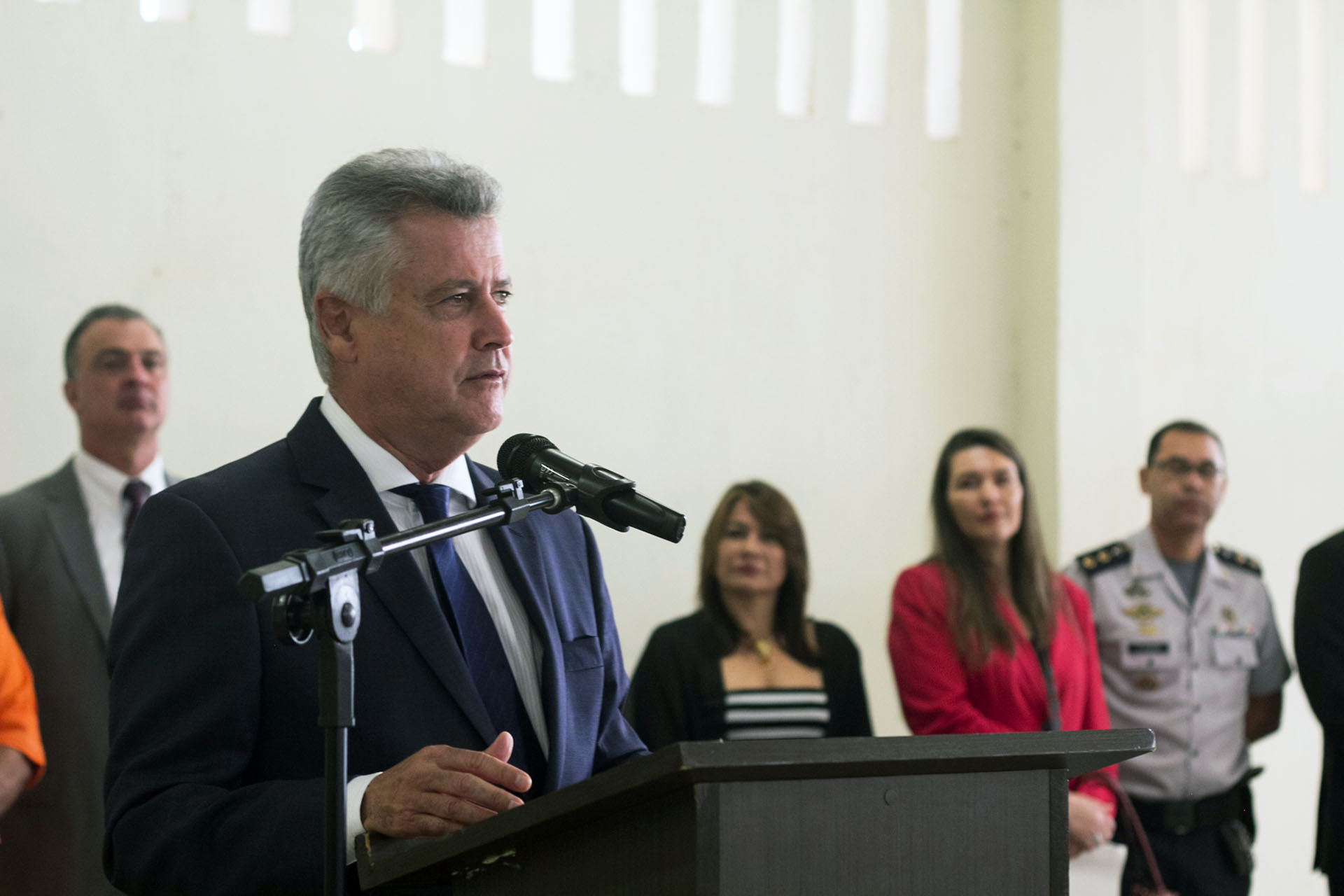 Governador Rollemberg discursa durante inauguração do Centro de Detenção Provisória.