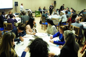 Os debates ocorrem em comissões dividas por temas, que levarão os resultados das discussões aos demais participantes no auditório principal do Centro de Convenções Ulysses Guimarães.