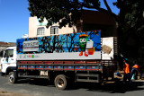 Caminhão da coleta seletiva em Brazlândia nesta sexta-feira (15).