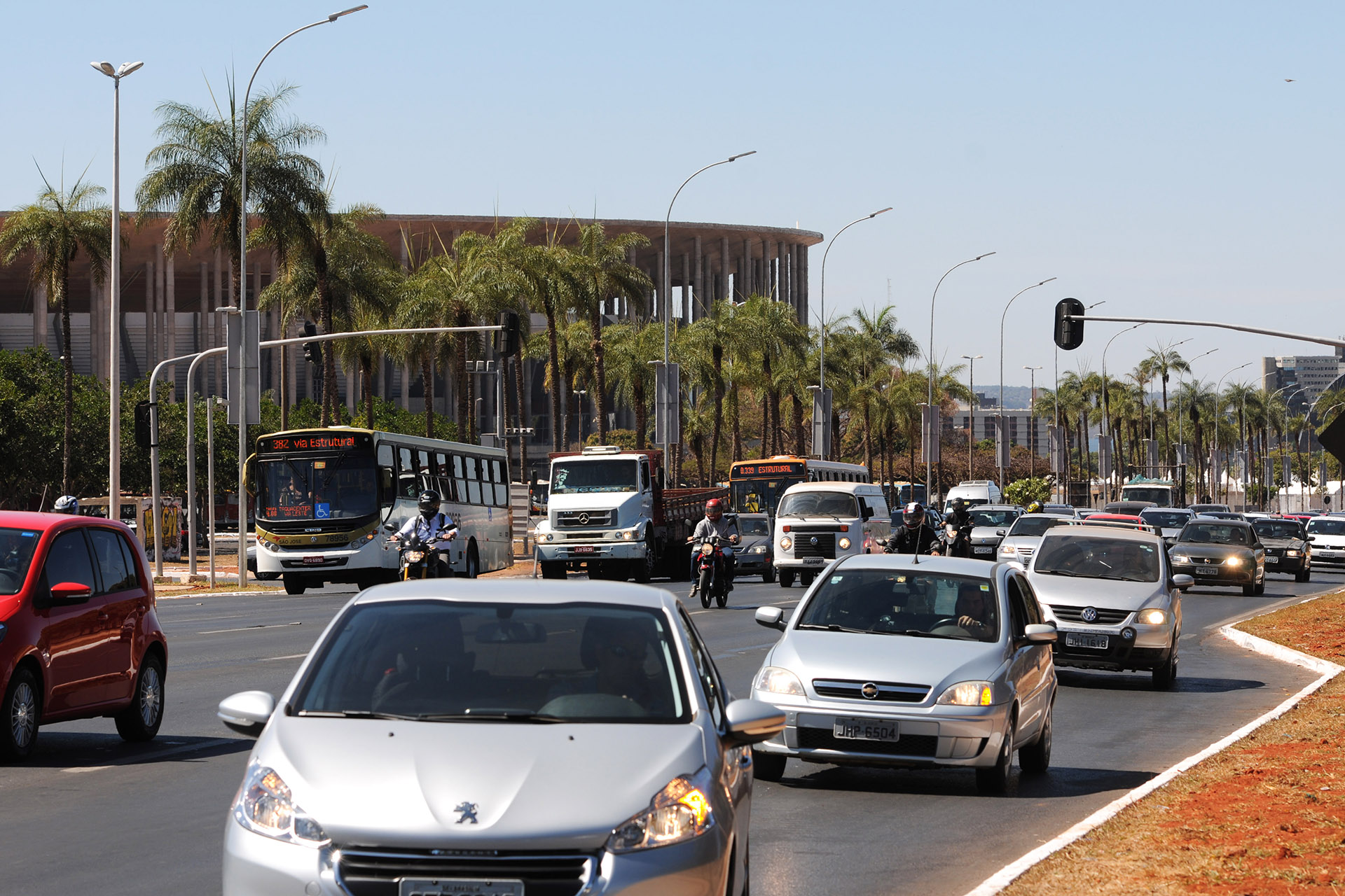 Em dias de jogos de futebol da Olimpíada em Brasília, haverá restrições e intervenções em vias e estacionamentos na área central do Plano Piloto.
