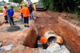 Obras no Morro da Cruz são acompanhadas de obras de drenagem pluvial.