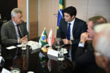 O governador Rodrigo Rollemberg em reunião com o ministro da Integração Nacional, Helder Barbalho
