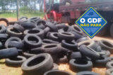 Ao todo, cerca de 600 pneus foram enviados ao SLU da Asa Norte | Foto: Divulgação/GDF Presente