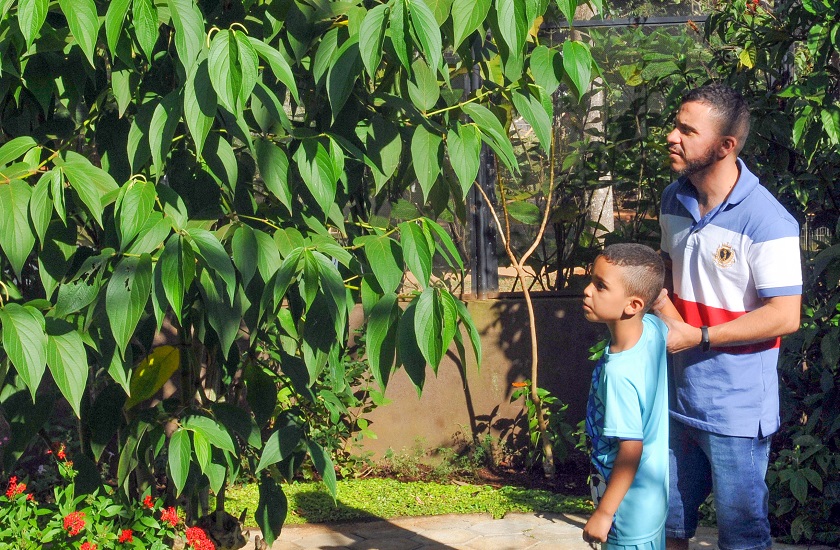 Fascinado por borboletas, o personal trainer Hugo Alves transferiu a admiração para o filho Ezequiel, de 9 anos