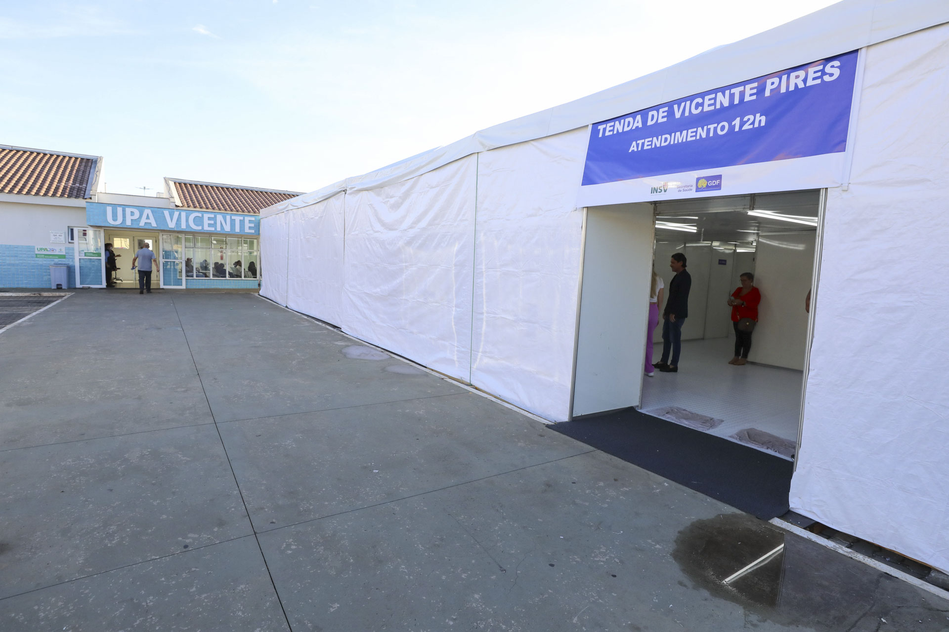 Inaugurada tenda de acolhimento a pacientes com dengue em Vicente Pires