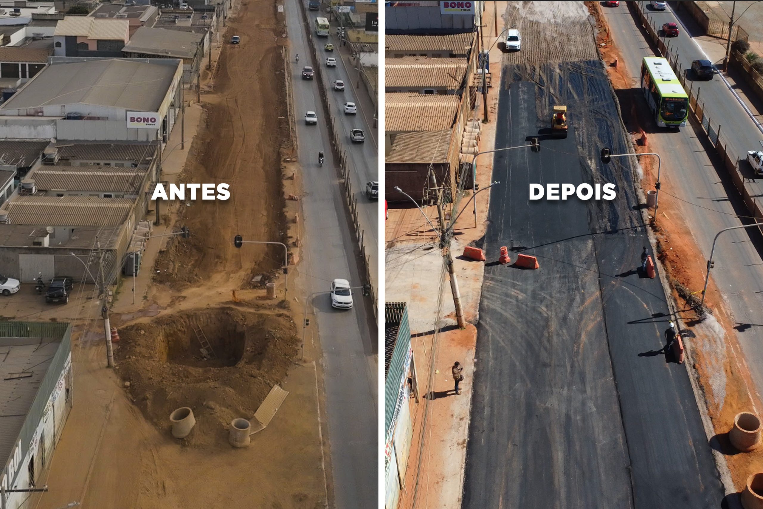 GDF pavimenta trecho da Hélio Prates 36 horas após assumir obras na região