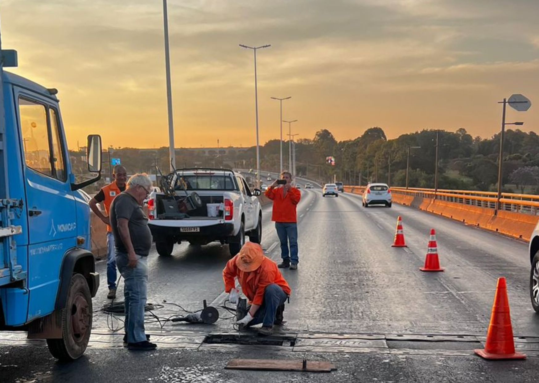 GDF faz manutenção nas juntas de dilatação da Ponte JK