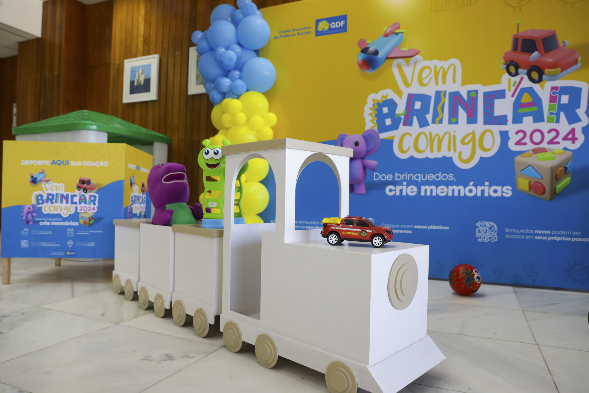 Começa a quinta edição da campanha de arrecadação de brinquedos Vem Brincar Comigo