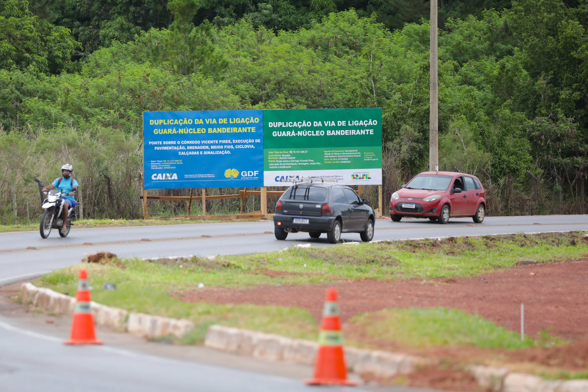 Desvio em trecho da duplicação Guará-Núcleo Bandeirante começa nesta sexta-feira (13)