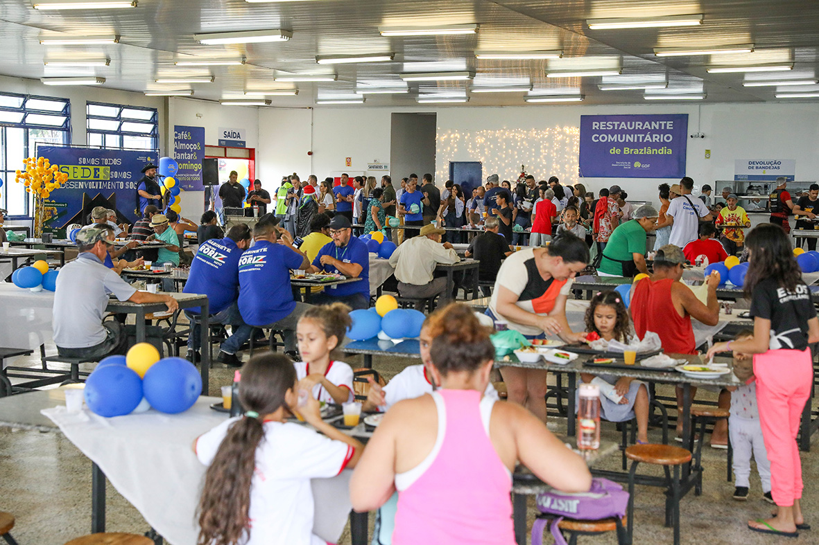 Com três refeições diárias todos os dias da semana, Restaurante Comunitário de Brazlândia amplia atendimento