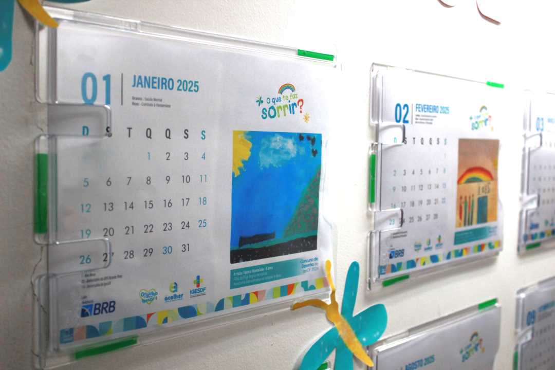 Crianças vencedoras de concurso ilustram calendário da rede pública de saúde