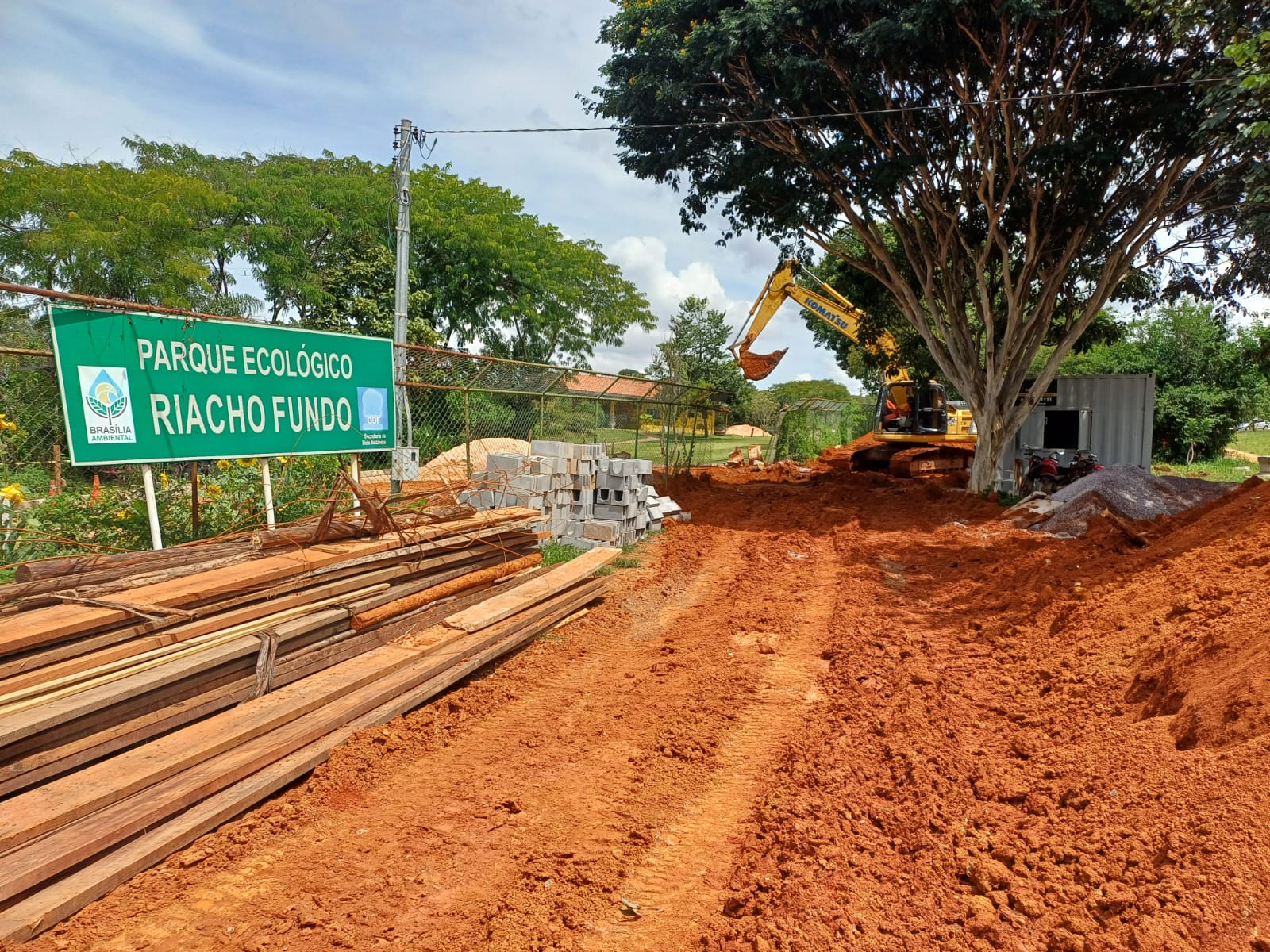 Parque Ecológico do Riacho Fundo recebe obras de drenagem pluvial