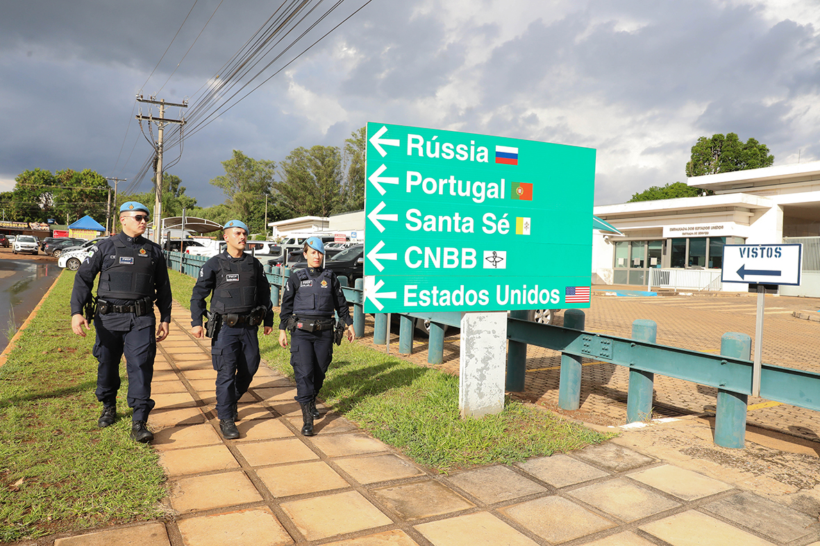 Com mais de 60 agentes bilíngues, policiamento diplomático oferece suporte a entidades internacionais  