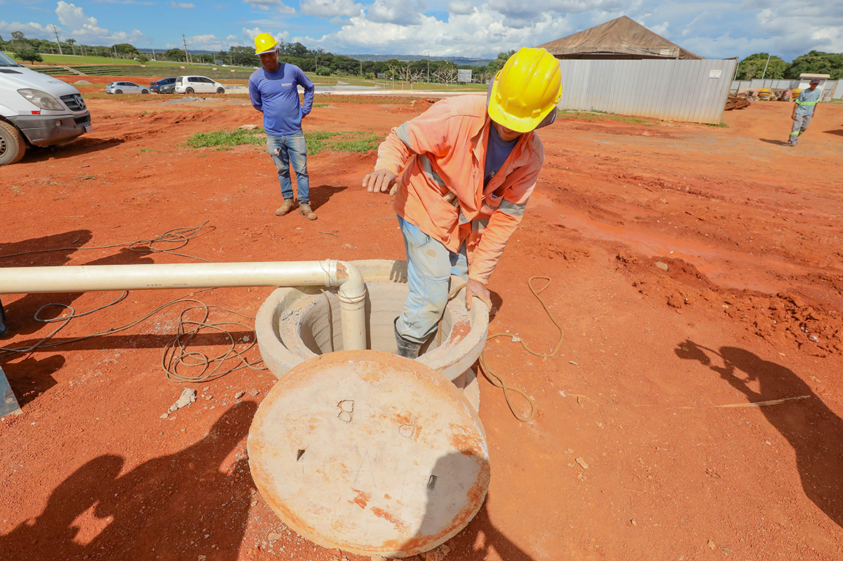 Sistema do Drenar DF é ligado parcialmente à rede antiga de drenagem da Asa Norte