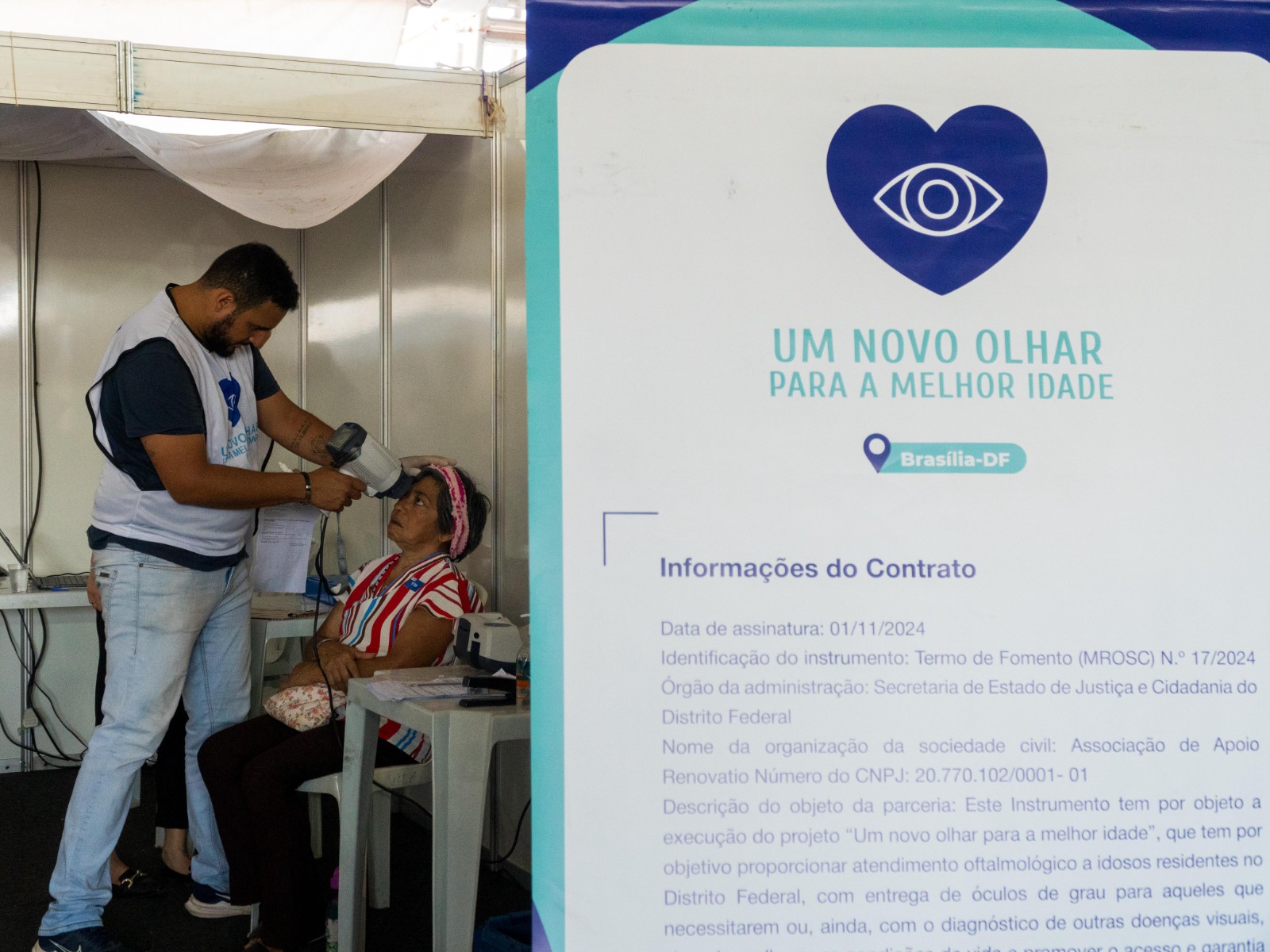 Programa Um Novo Olhar para a Melhor Idade leva exames de vista e óculos gratuitos a Ceilândia e Guará