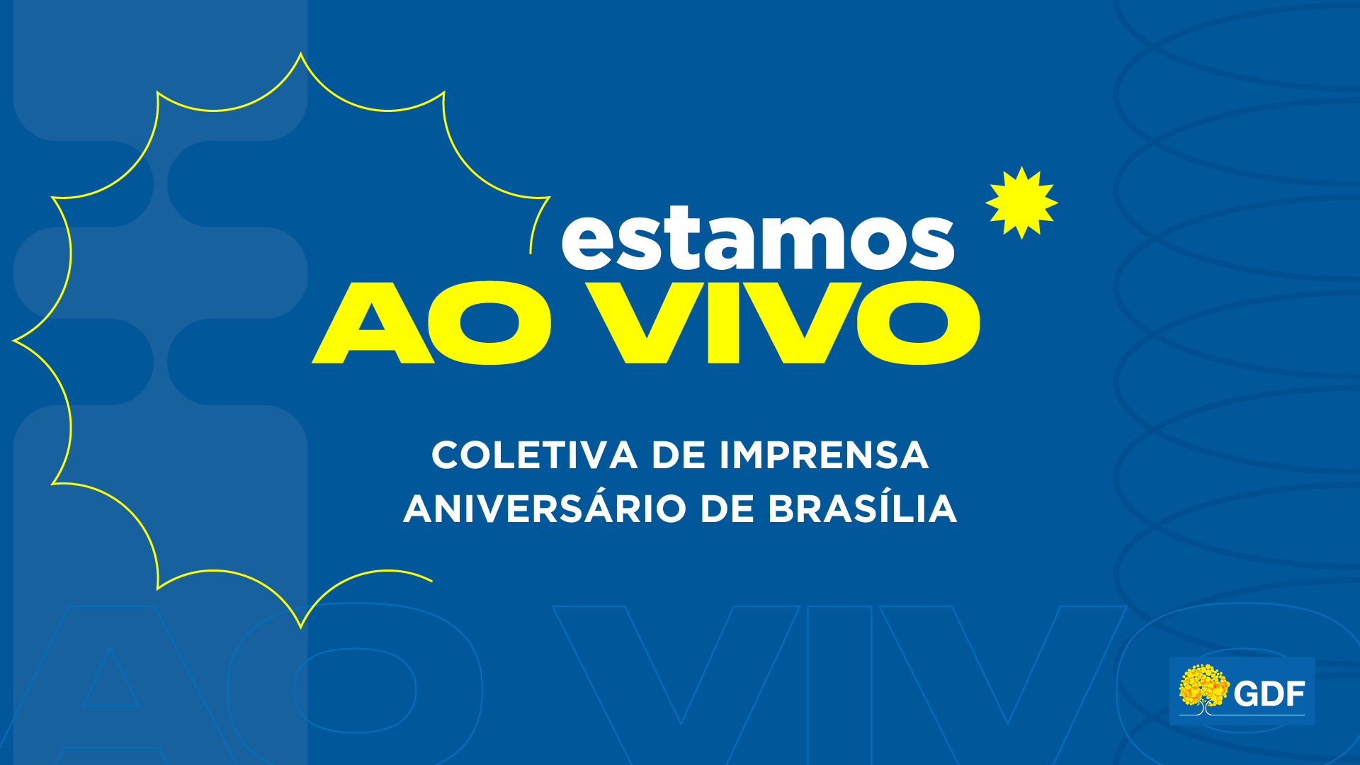 Acompanhe entrevista coletiva sobre a programação de aniversário de Brasília